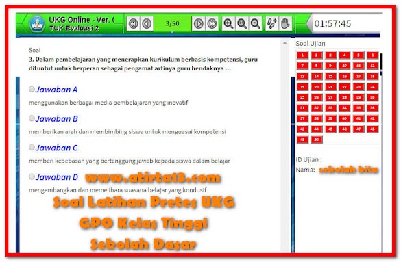 Soal Latihan Pretes Ukg Gpo Kelas Tinggi Sekolah Dasar