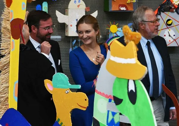 Hereditary Grand Duke Guillaume and Hereditary Grand Duchess Stéphanie of Luxembourg visited the "Meeting of Animals on World" exhibition