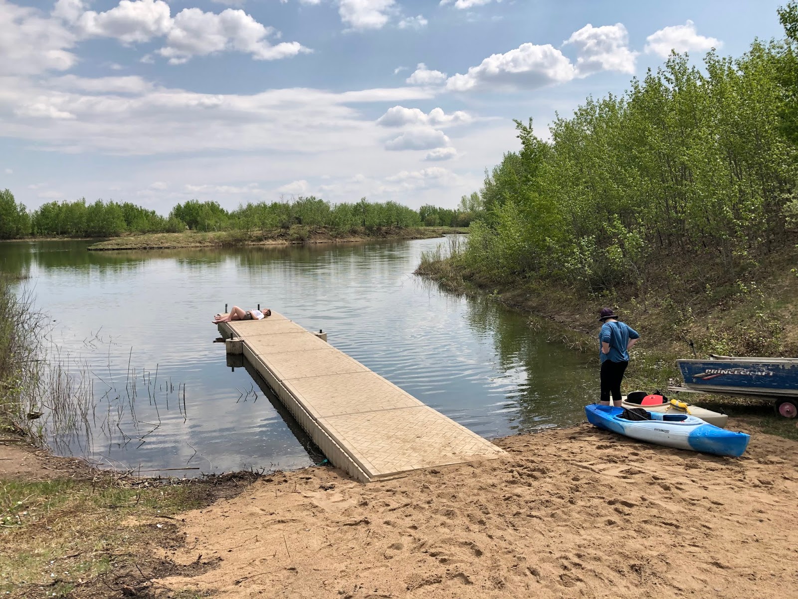 Canoeing Around Edmonton, Alberta, Canada Cardiff Pond