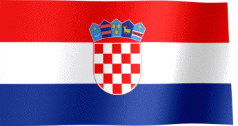 The waving flag of Croatia (Animated GIF)