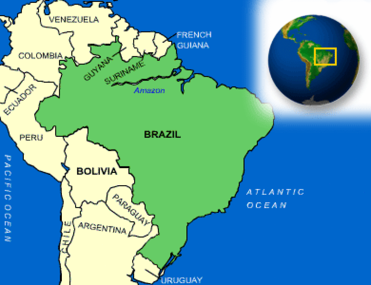 Столица бразилии на политической карте. Карта Бразилии географическая. Политическая карта Бразилии. Бразилия на карте Южной Америки. Географическое положение Бразилии на карте.