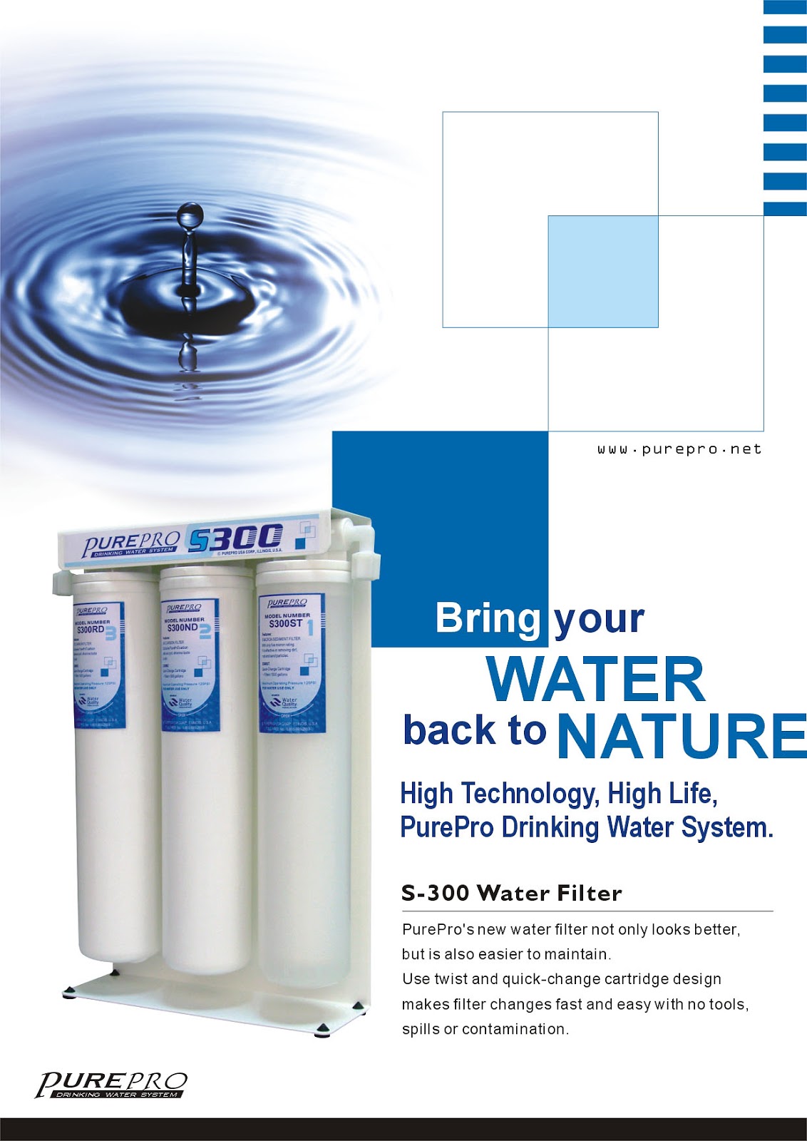 PurePro® S300 Reverse Osmosis (RO) Water Filtration System