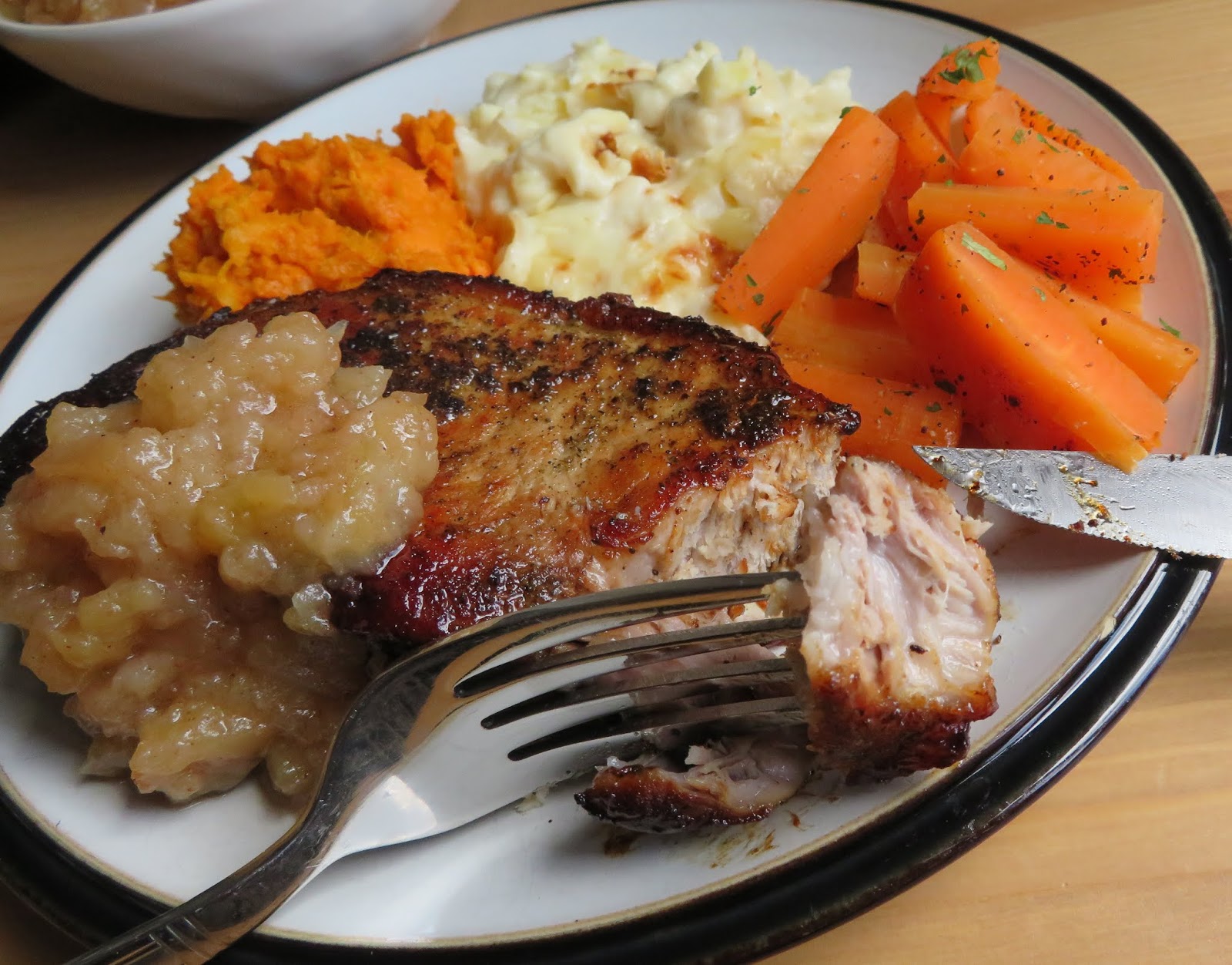 Pork Chops with Oven Roasted Applesauce Secret Home Made