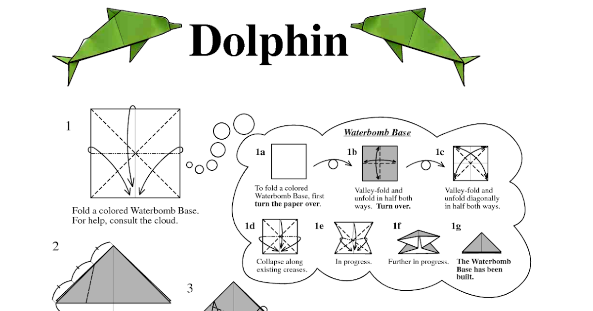 origami dolphin instructions easy arts and crafts ideas