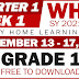 GRADE 1 - UPDATED Weekly Home Learning Plan (WHLP) Quarter 1: WEEK 1