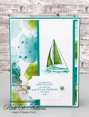 Learn how to do simple watercoloring with the United Through Creativity download and Sailing Home Cling Stamp Set.
