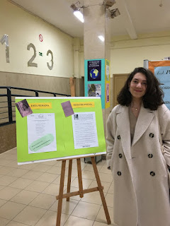 Aitana en el IES Goya en febrero de 2020