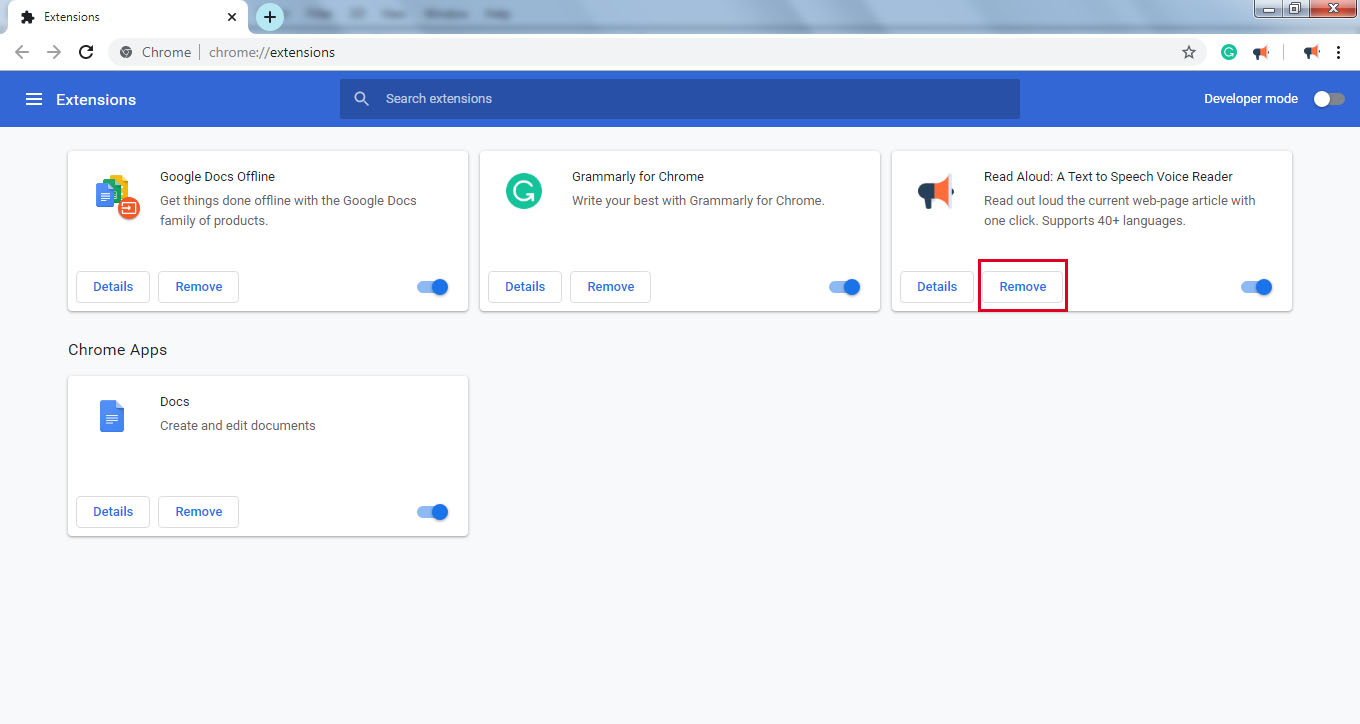 REMOVE EXTENSION FROM CHROME (PC)