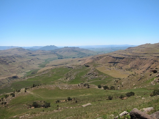 Bushman's Nek area, border between Lesotho and South Africa
