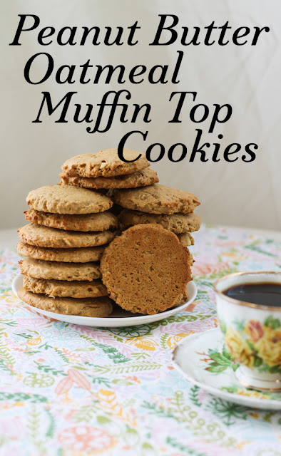 Food Lust People Love: Full of protein and fiber, baked with unrefined brown sugar, peanut butter oatmeal muffin top cookies make a great on-the-go breakfast or mid-morning snack.