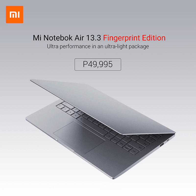 Xiaomi Mi Notebook Air 13.3 Fingerprint Edition arrives in the Philippines