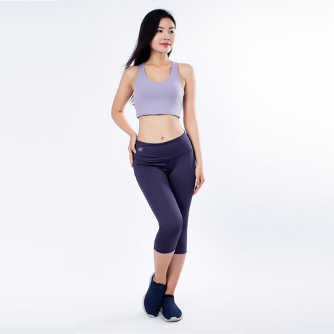 ÁO CROPTOP 3 LỖ THỂ THAO NỮ AN SA 2 LỚP CỔ TIM