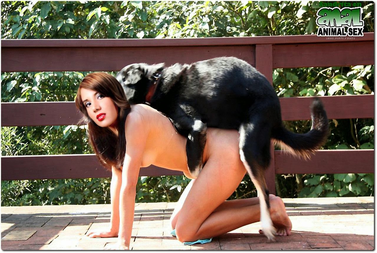 Woman with dog porn