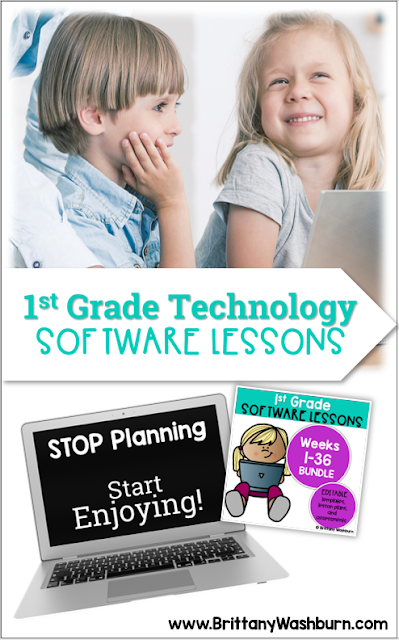 1st grade students can do more on devices than we expect. With lessons and activities that follow a consistent setup and process, first graders can do just about anything in the software programs. These Spiral Review technology lessons that teach presentation, word processing, and spreadsheet software for 1st grade over 12 sessions. These will make a great addition to your technology curriculum for the computer lab.