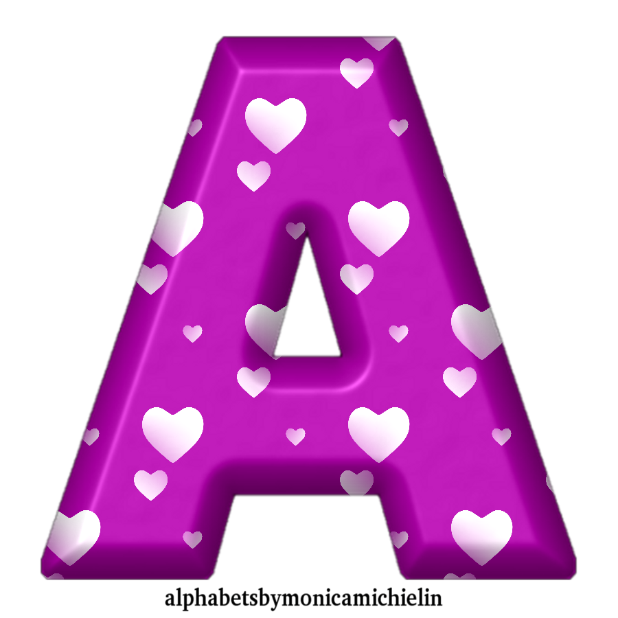 M. Michielin Alphabets: PURPLE ALPHABET WHITE HEARTS SEAMLESS AND ICONS ...