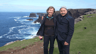 Fred and Sunita in western mainland on Shetland