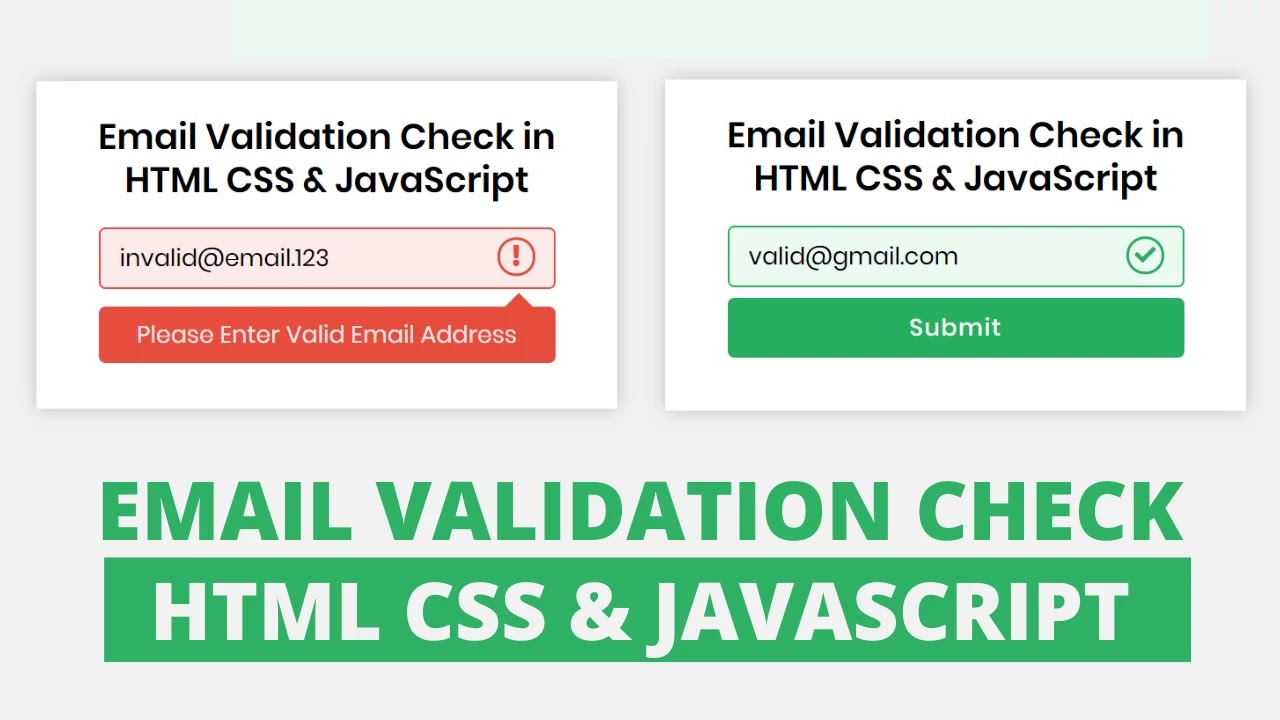 How To Make Email Validation In Javascript – BSMK