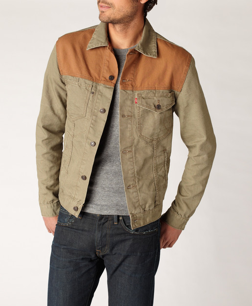 5kosong1 Levi's Men's Trucker Work Jacket Tobacco Field