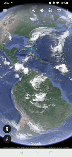  تحديث تطبيق جوجل إيرث يدعم الآن ميزة الغيوم المتحركة على مدار 24 ساعة