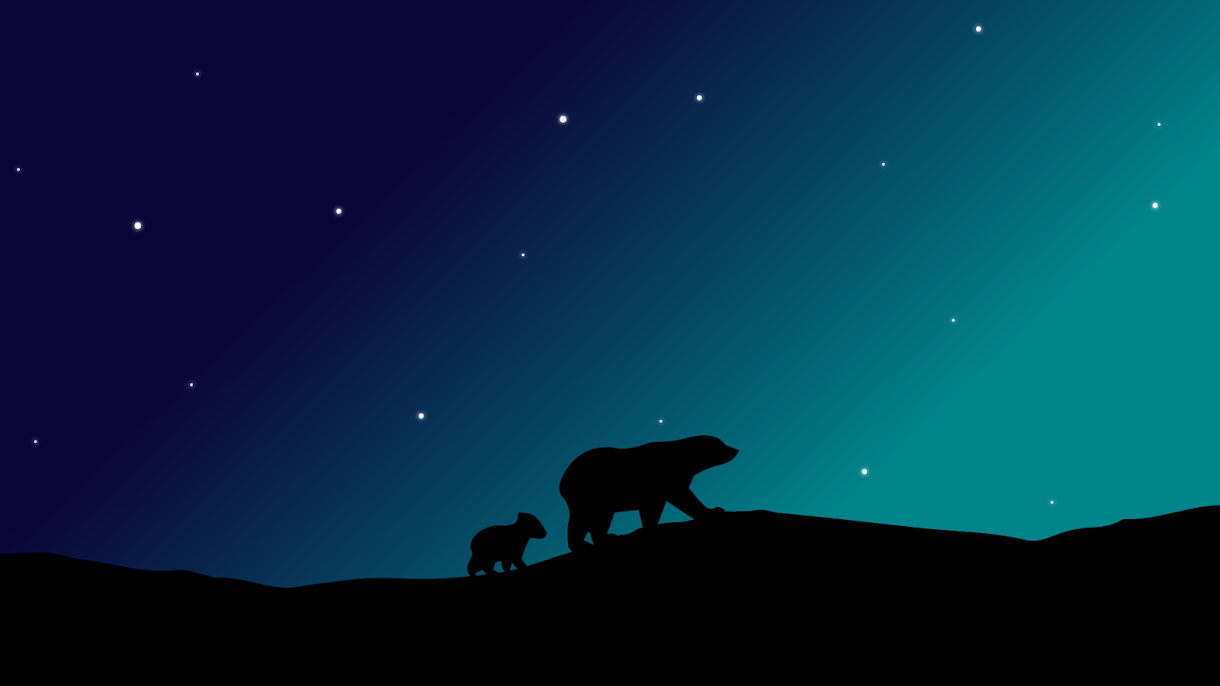 minimalist desktop wallpaper mom bear
