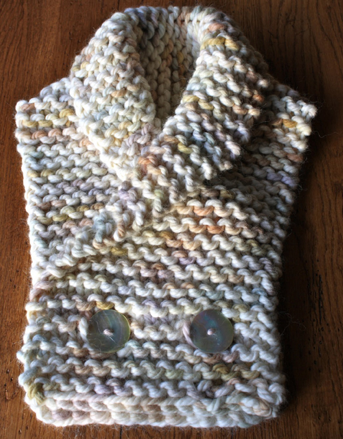 Amazing Knitting Warm & Cozy Collar Scarf with Buttons Free Pattern
