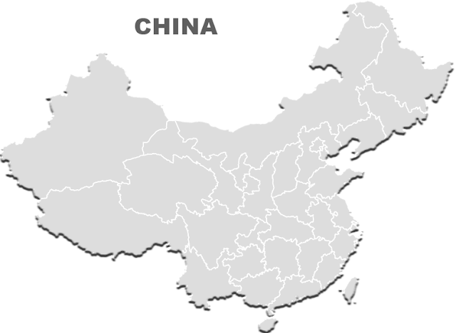 image: Printable Outline China Blank Map