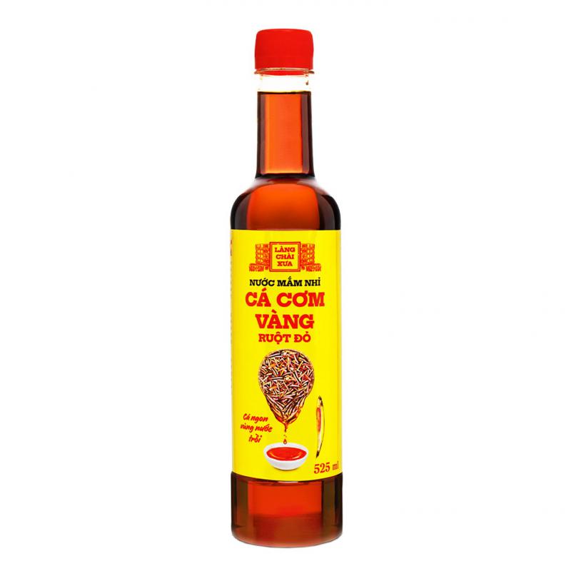 Nước Mắm Nhỉ Cá Cơm Vàng Ruột Đỏ Làng Chài Xưa 525Ml