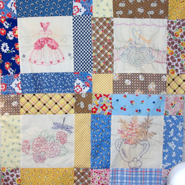 Sane, Crazy, Crumby Quilting A Few More Embroidered Blocks