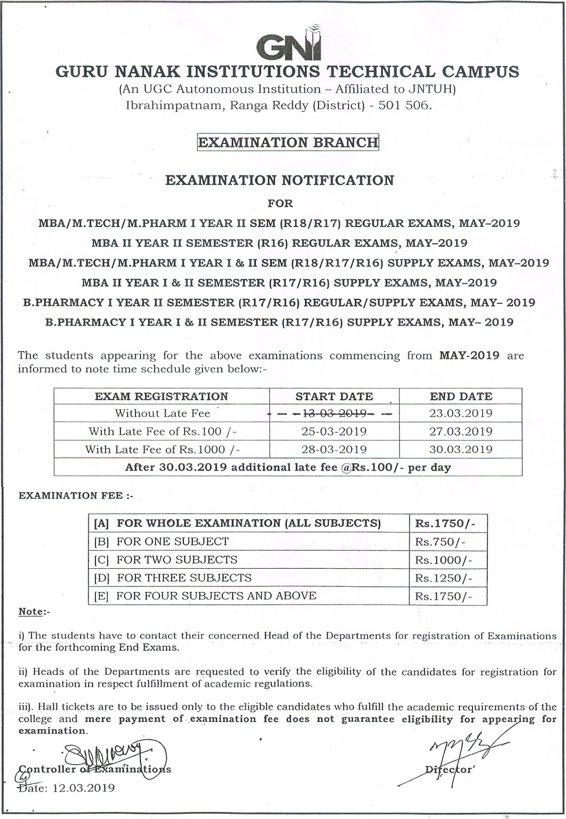 GNIEXAMS Autonomous MBA M Tech MPharma BPharmacy Regular Supply Exam gniexams-autonomous-mba-m-tech-mpharma-bpharmacy-regular-supply-exam
