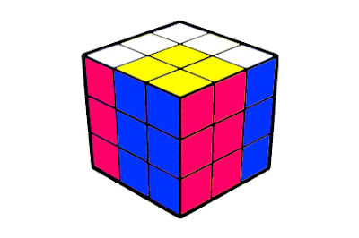 displaced block rubik's cube pattern