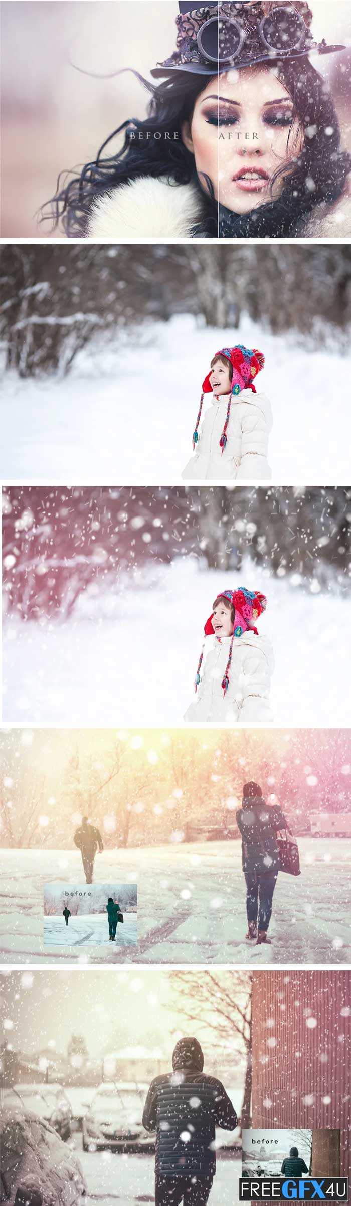 CreativeMarket - Natural Snow Overlays Photoshop Natural Snow Overlays Photoshop