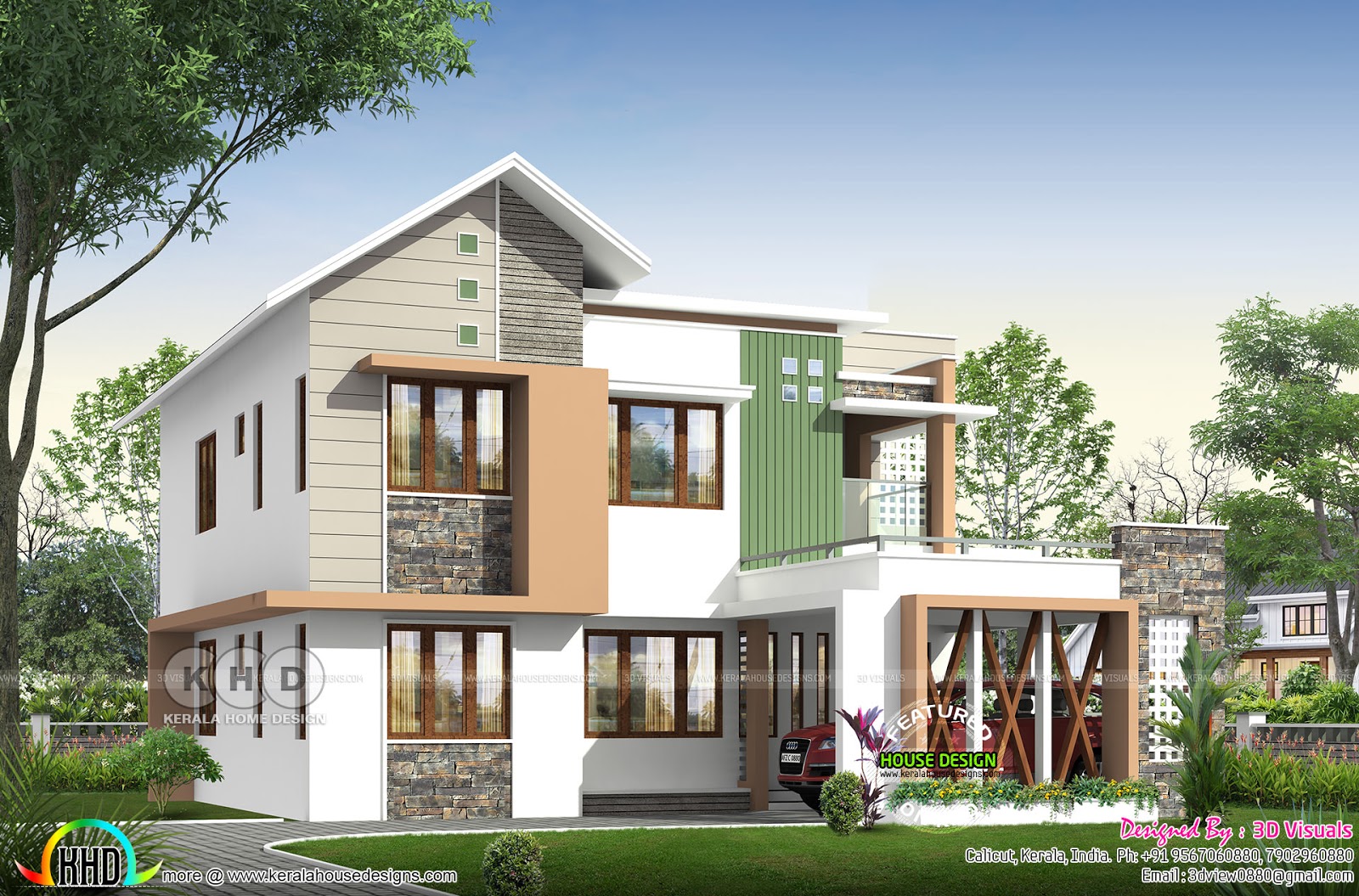 2375 sqft 4 BHK house architecture Kerala home design