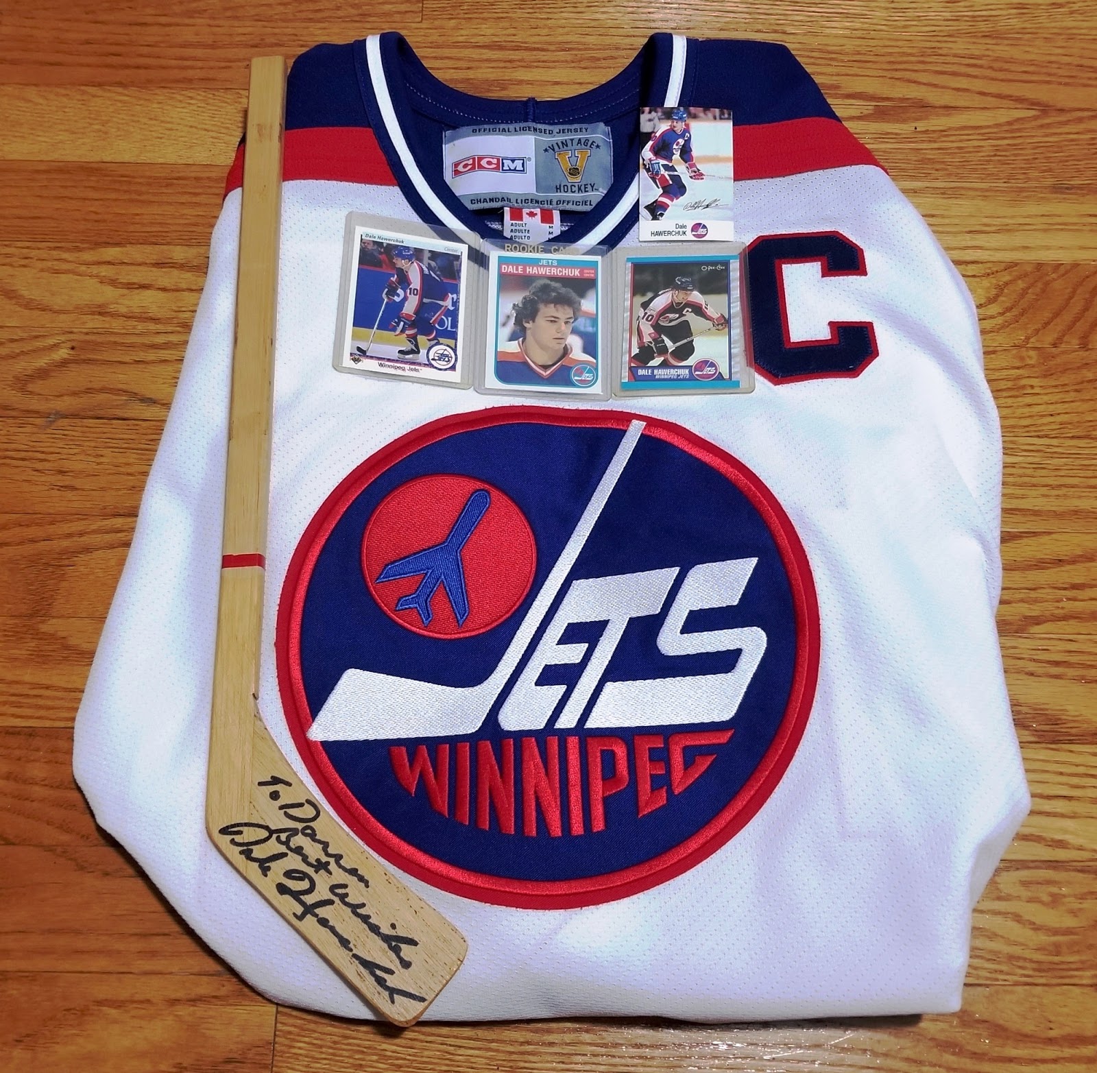 Dale Hawerchuk 1989 Winnipeg Jets 1989 Vintage Away Throwback NHL Hockey  Jersey