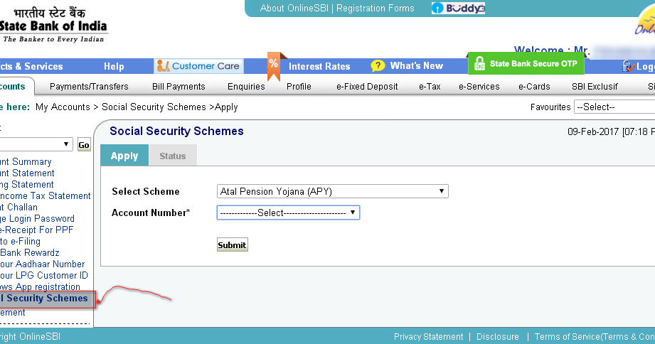 How to Open Atal Pension Yojana (APY) account online in SBI