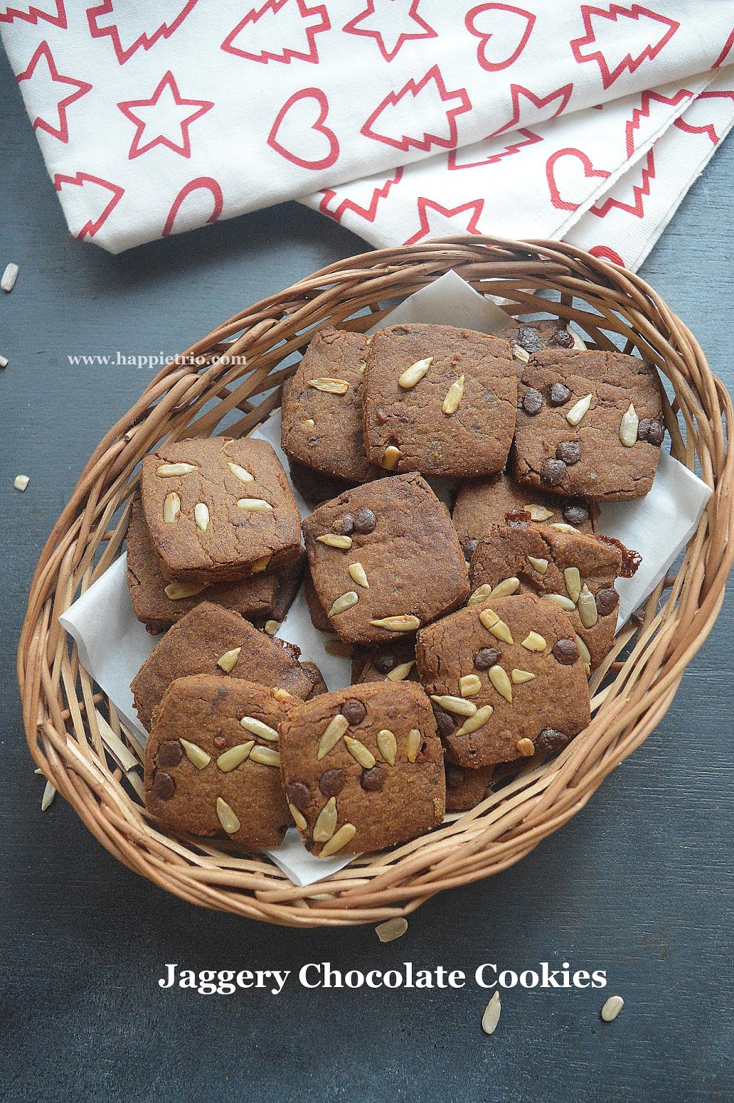 Whole Wheat Jaggery Chocolate Cookies Jaggery Chocolate Cookies