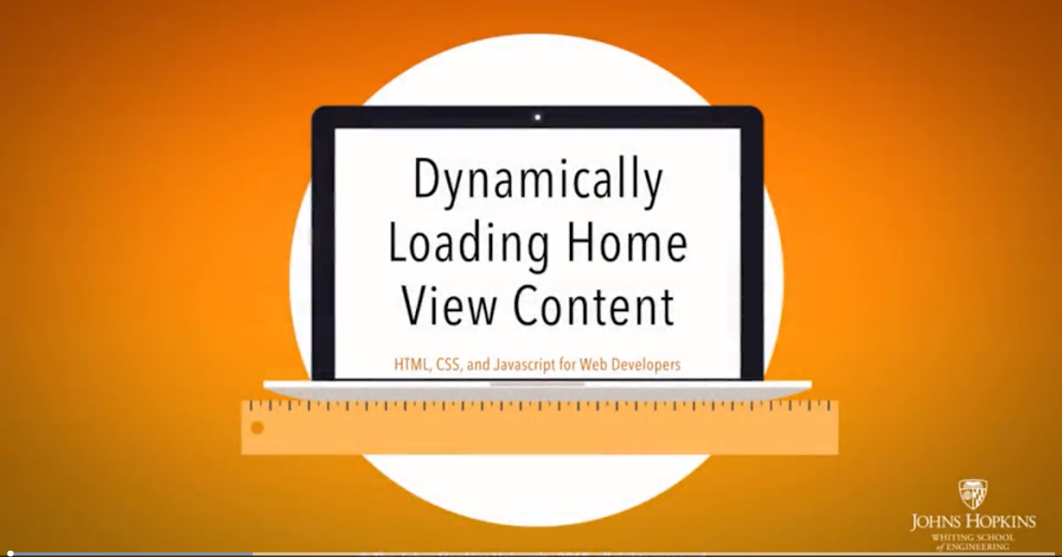 Dynamically Loading Home View Content | HTML - CSS - And Javascript for ...