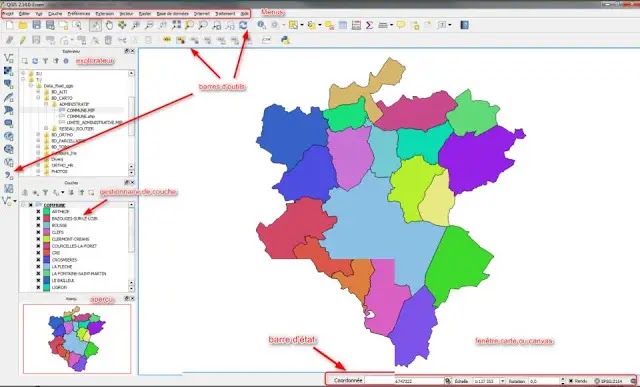 Formation, logiciel, de cartographie, sig, gratuite, Quantum gis,