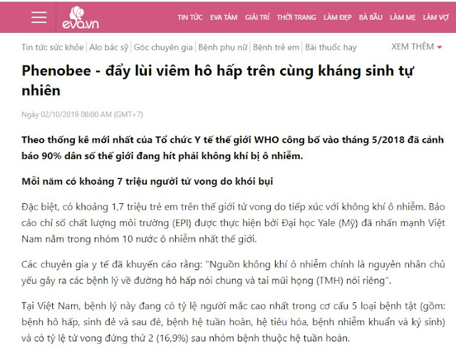 keo xit ong Phenobee review tu bao chi