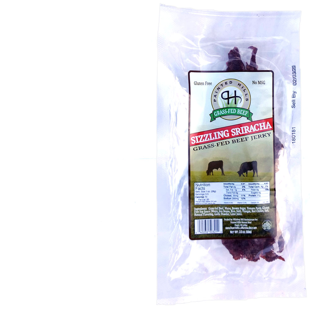 Painted Hills Natural Beef Sizzling Sriracha Beef Jerky Beef Jerky