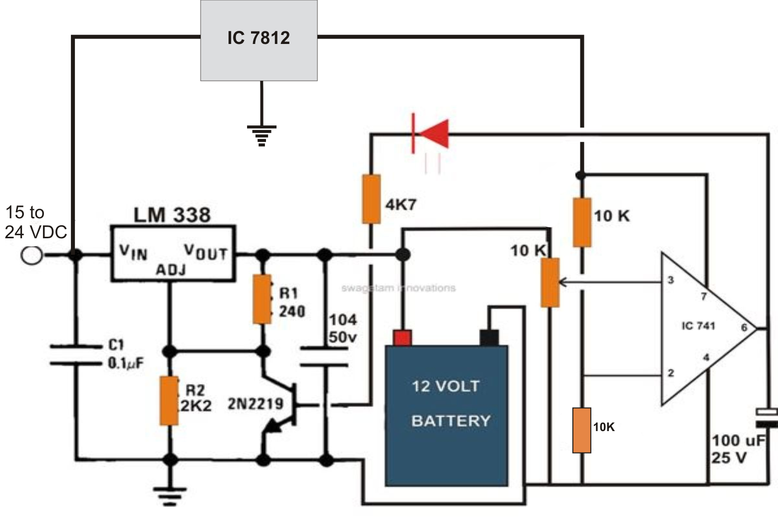 Acid Battery Charger Circuit Diagram