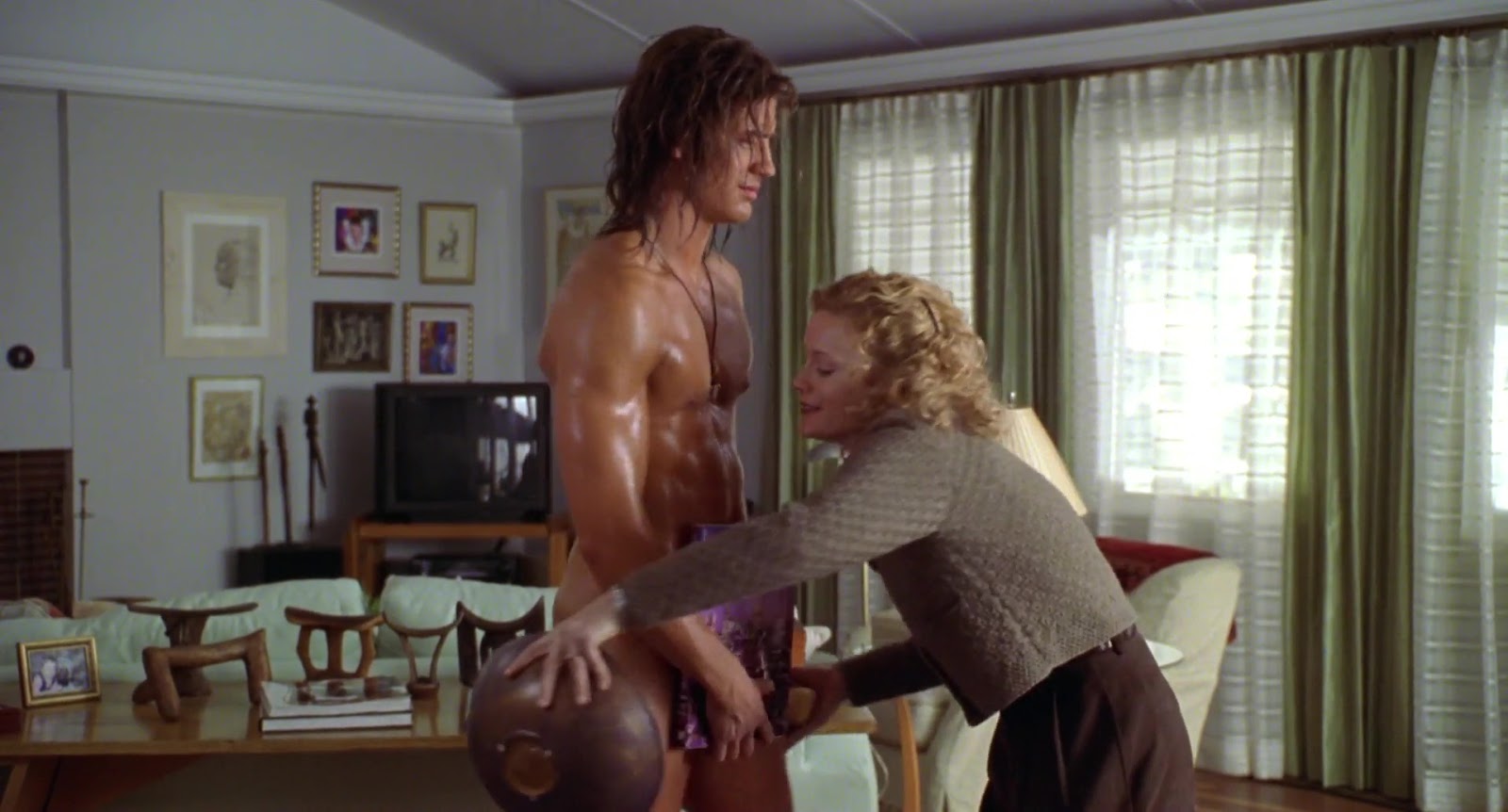 Brendan Fraser nude in George Of The Jungle.