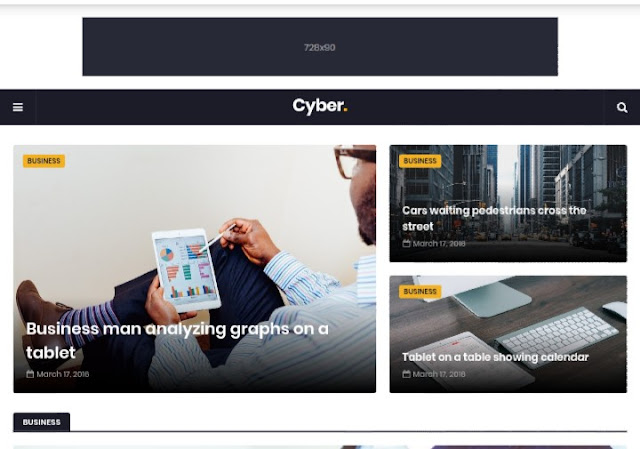 Cyber Responsive Blogger Template 