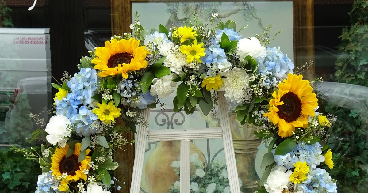 Funeral Wreath with Sunflowers