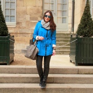 Blue my biker trench