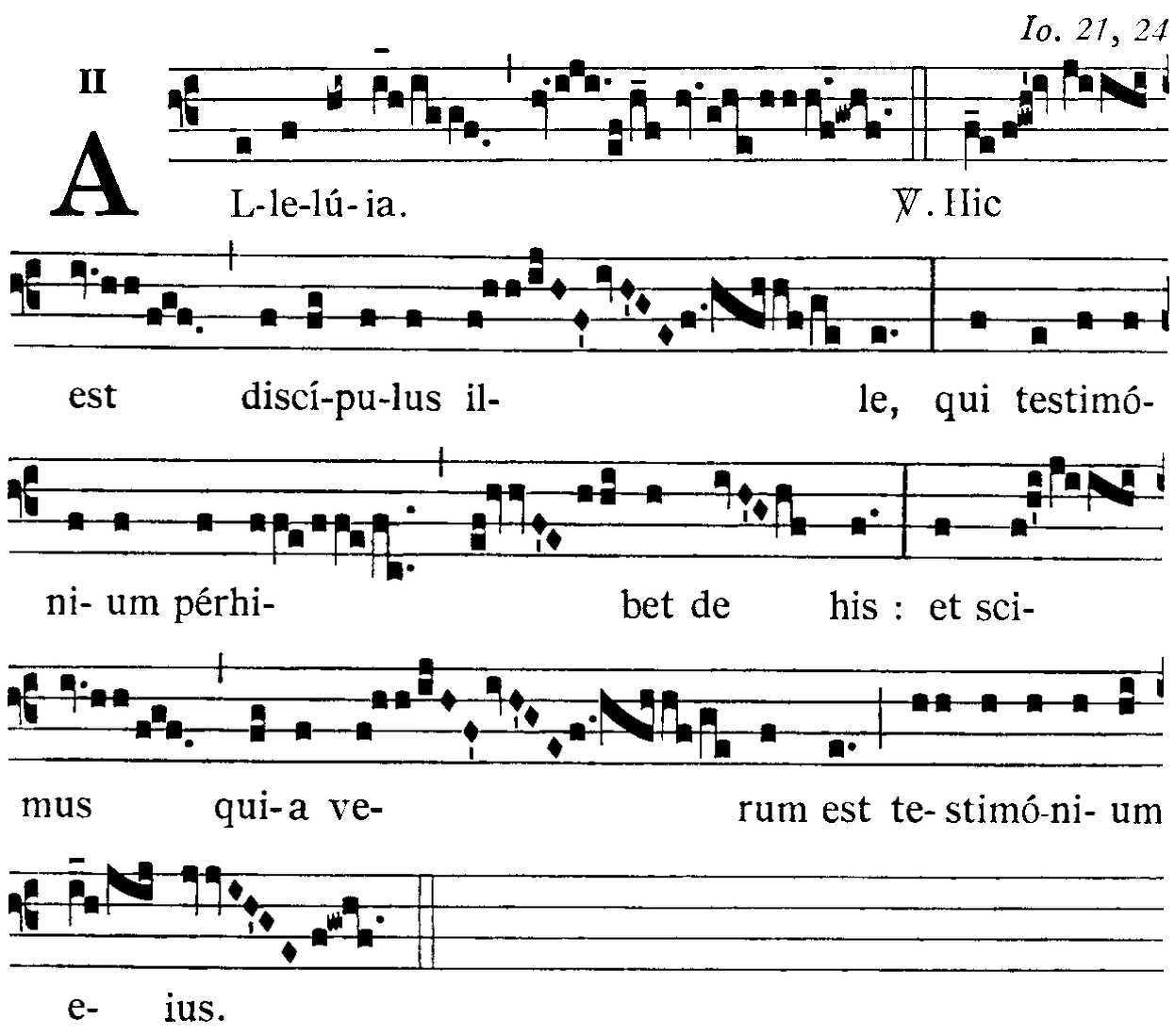 the form of the chant alleluia vidimus stellam is