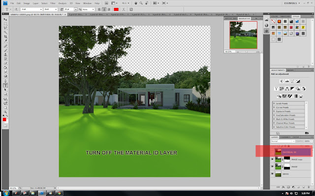 IN PUTTING H5N1 GRASS IMAGE WITH RENDER IMAGE  POST PROCESSING  PS TUTORIAL ADDING GRASS