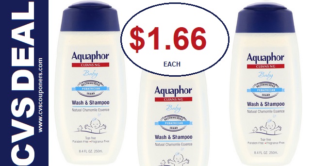 Cheap Aquaphor Baby Wash CVS Deal $1.66 10 6 10 12. 