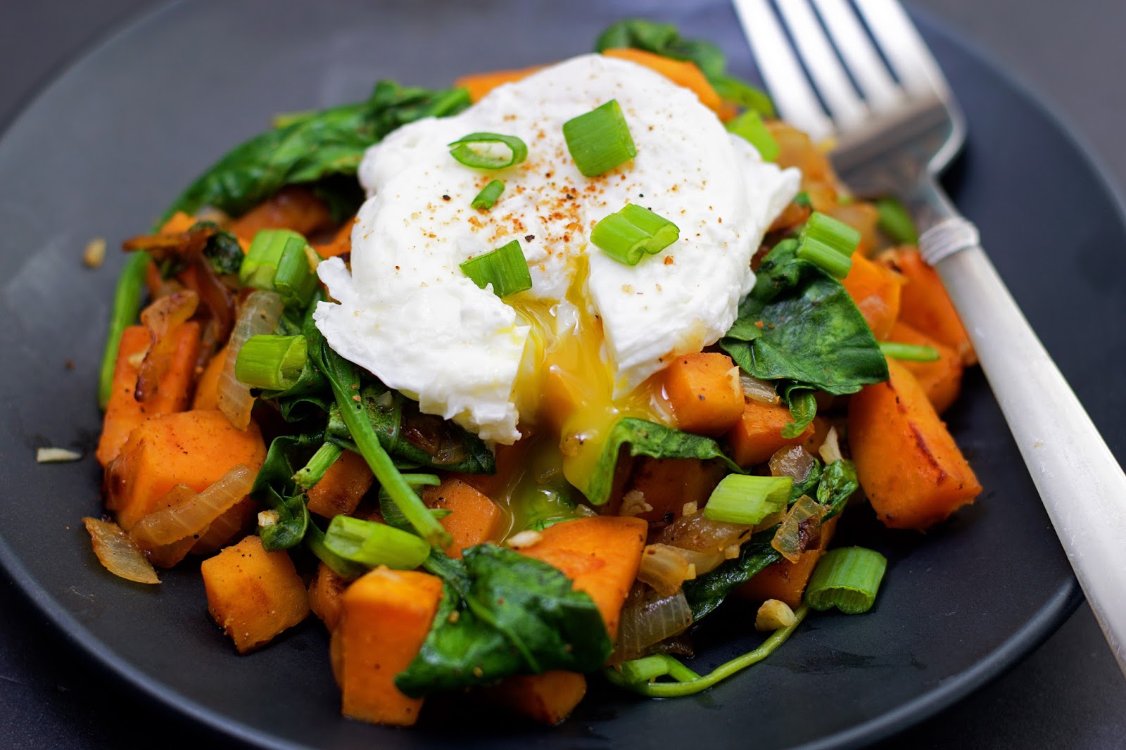 Sweet Potato Hash with Poached Egg Recipe The Kitchen Wife
