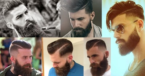 mens line hairstyles with beards
