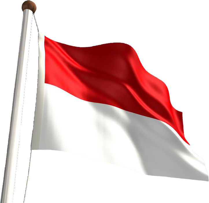 Bendera Merah Putih Indonesia Berkibar di Langit